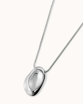Coral Print Chain Necklace in Silver