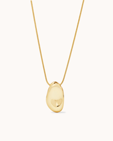 Coral Print Chain Necklace in Gold