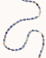 Waterproof Beaded Pendant Necklace in Gold