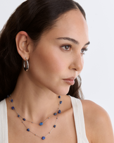 Waterproof Medium Round Hoop Earrings in Silver