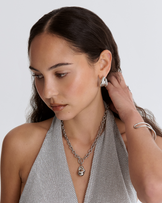 Waterproof Triple Hoop Earrings in Silver