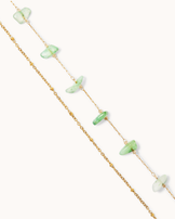 Waterproof Chip Station Green Semi-Precious Bracelet Pack in Gold