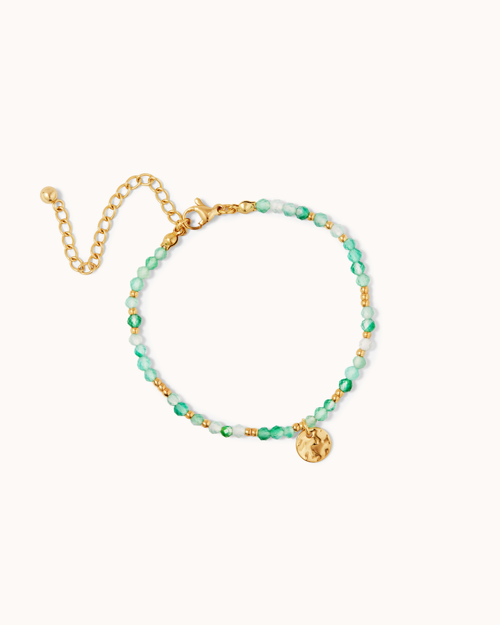 Waterproof Moonlight Blue Semi-Precious Bracelet in Gold