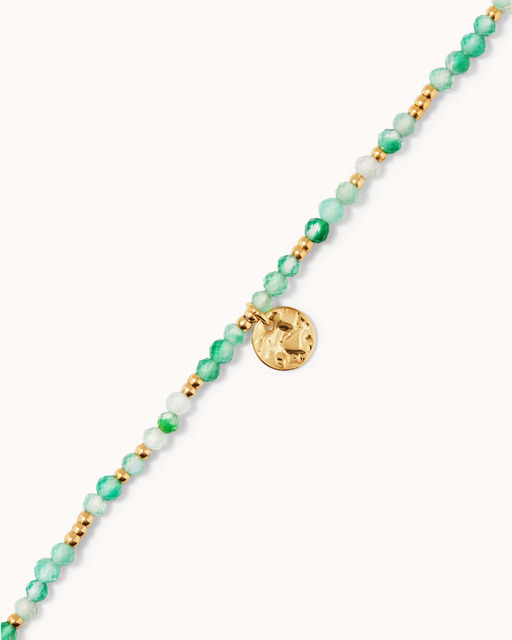 Waterproof Moonlight Blue Semi-Precious Bracelet in Gold