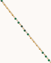 Waterproof Semi-Precious Station Bracelet in Gold