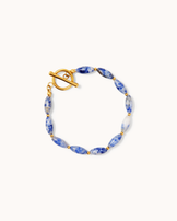 Waterproof Thin Semi-Precious Beaded Bracelet in Gold