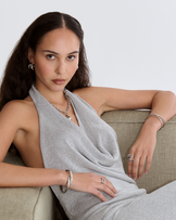 Waterproof Triple Overlap Cuff Bracelet in Silver