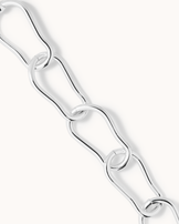 Pear-Shaped Chunky Chain Bracelet in Silver