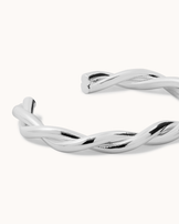 Classic Twisted Rope Cuff Bangle in Silver
