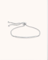 Pavé Bar Toggle Bracelet in Silver