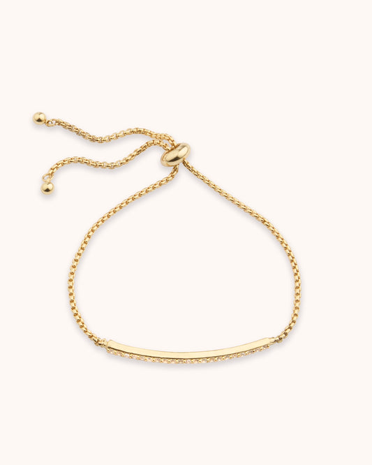 Pavé Bar Toggle Bracelet in Gold