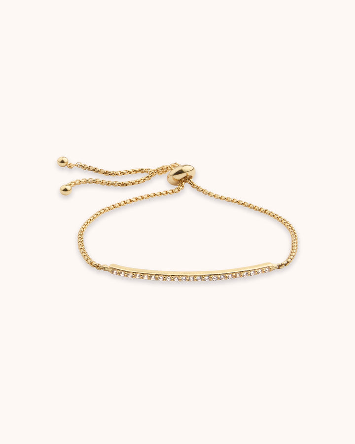 Pavé Bar Toggle Bracelet in Gold