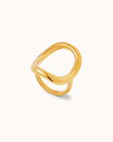 Waterproof Large Open Circle Chunky Ring in Gold