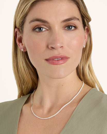 Gift Set: Tennis Necklace & Studs Set in Gold