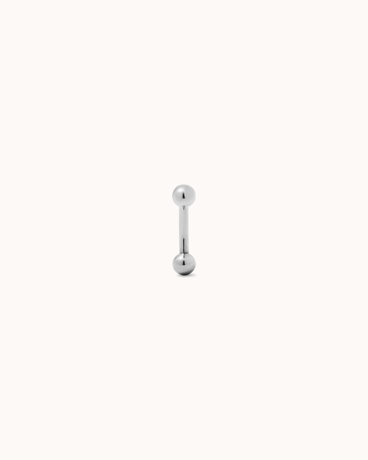 Classic Ball Barbell Earrings in Silver