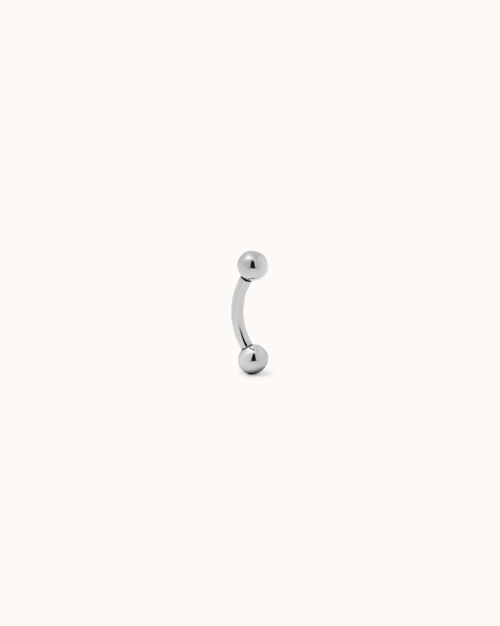 Classic Ball Barbell Earrings in Silver