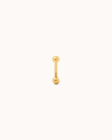 Classic Ball Barbell Earrings in Gold