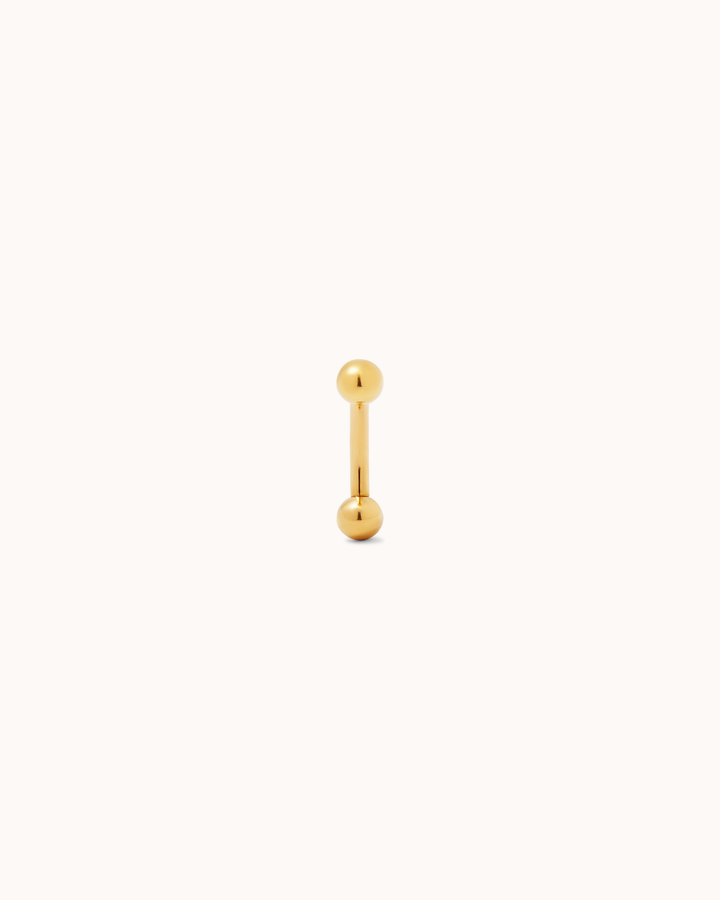Classic Ball Barbell Earrings in Gold