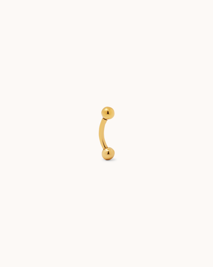 Classic Ball Barbell Earrings in Gold