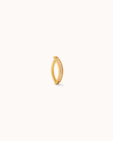 Curved Cubic Zirconia Pavé Belly Bar in Gold
