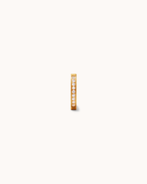 Curved Cubic Zirconia Pavé Belly Bar in Gold