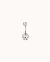 Classic Cubic Zirconia Belly Bar in Silver