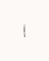 Triple Cubic Zirconia Curved Belly Bar in Silver