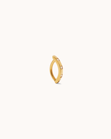 Triple Cubic Zirconia Curved Belly Bar in gold