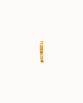 Triple Cubic Zirconia Curved Belly Bar in gold