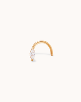 Marquise Cubic Zirconia Nose Stud in Gold