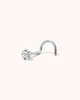Star Cubic Zirconia Nose Stud in Silver