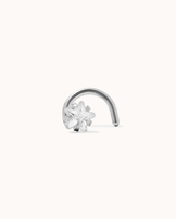 Star Cubic Zirconia Nose Stud in Silver