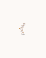 Graduated Pear Cubic Zirconia Flat Back Stud in Gold