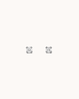 Classic Cubic Zirconia Flat Back Studs in Silver