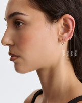 Cubic Zirconia Pavé Sleeper Earrings in Gold