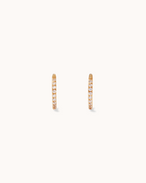 Cubic Zirconia Pavé Sleeper Earrings in Gold