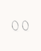 Plain Sleeper Earrings in Silver