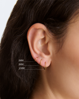Plain Sleeper Earrings in Gold