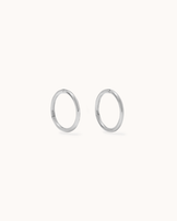Plain Sleeper Earrings in Silver