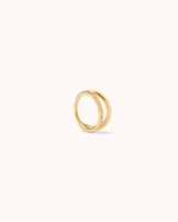 Cubic Zirconia Illusion Huggie in Gold