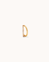 Cubic Zirconia Illusion Huggie in Gold