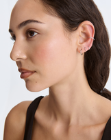 12mm Cubic Zirconia Pavé Single Sleeper Earrings in Silver