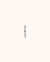 12mm Cubic Zirconia Pavé Single Sleeper Earrings in Silver