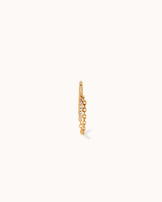 Pavé Chain Cubic Zirconia Seamless Huggie Earrings in Gold