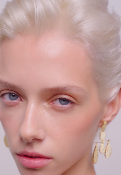 Icons Pavé Drop Earrings In Gold