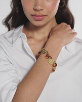 Chunky Charm Bracelet in Brown