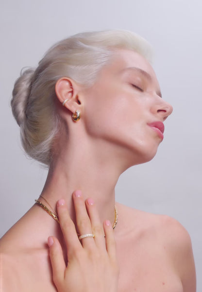 Pavé Ear Cuff In Gold