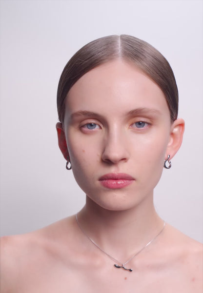 Fluidity Molten Wrap Hoops In Silver