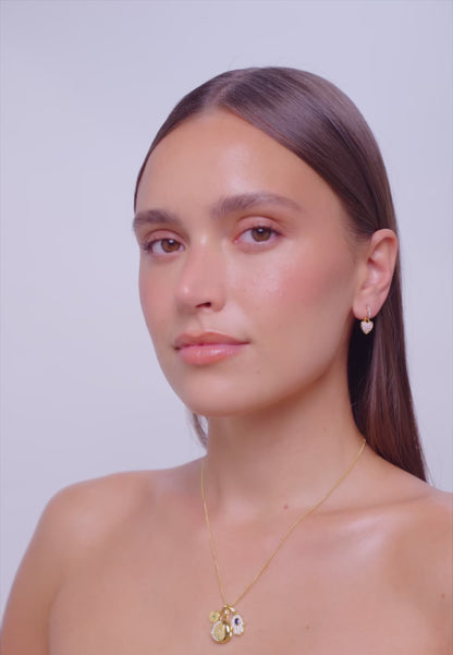 [New] 925 MED SIMPLE PAVE HUG ER