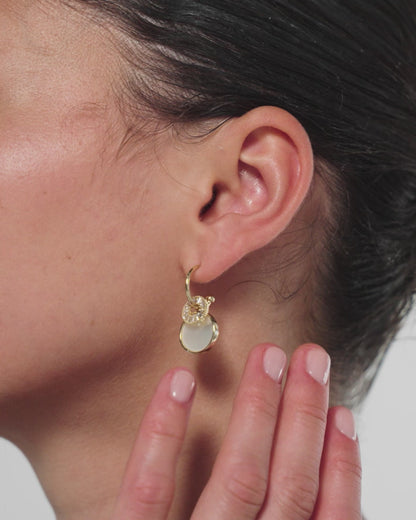 Double Charm Hoops